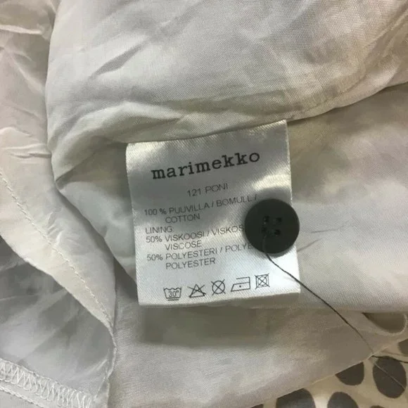 MARIMEKKO Poni Polka Dot Spot Print A-Line Cotton High Waisted Skirt - Picture 11 of 15